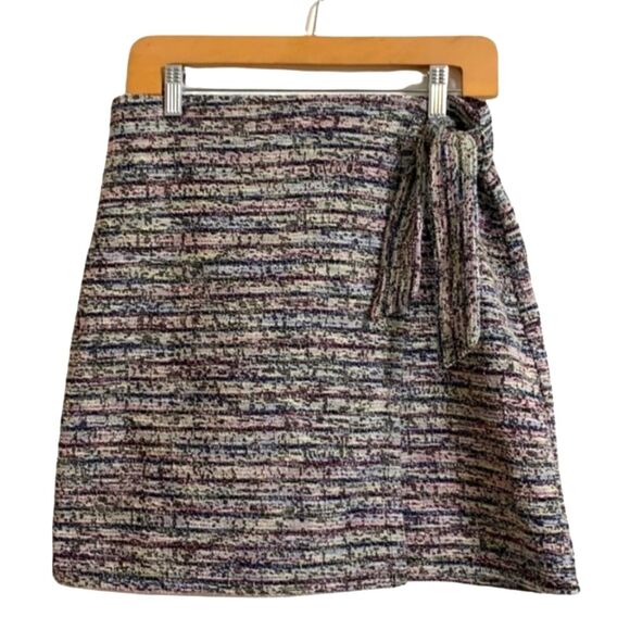 Loft Above the Knee Textured Multicolored Pull-on Skirt Women Size S - Picture 1 of 7